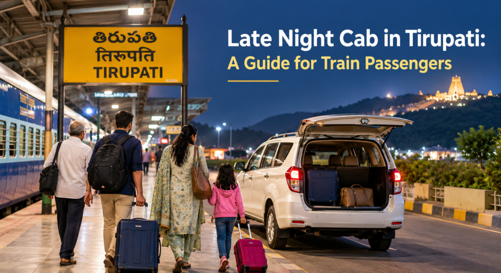 Late Night Cab in Tirupati for railway station pickup and comfortable night travel